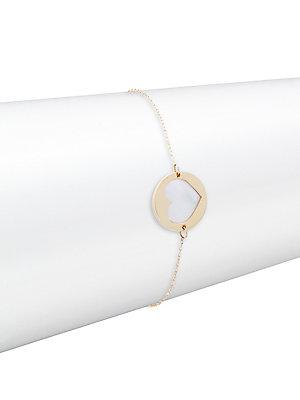 Sphera Milano Heart Coin Mother-of-pearl & 14k Yellow Gold Bracelet