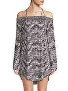 Trina Turk Printed Off-the-shoulder Coverup