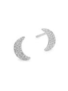 Saks Fifth Avenue Kate Collection 14k White Gold Diamond Moon Stud Earrings