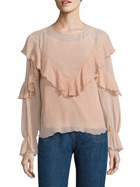 See By Chlo Ruffled Bell-sleeve Blouse