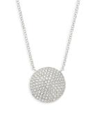 Saks Fifth Avenue 14k White Gold Diamond Disc Pendant Necklace
