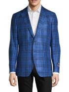 Saks Fifth Avenue Made In Italy Plaid Silk & Cotton Sportcoat