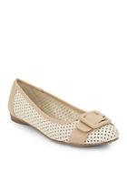 Anne Klein Brief Perforated Leather Flats
