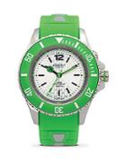 Kyboe Neon Green Silicone & Stainless Steel Strap Watch/40mm