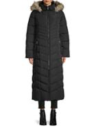 Calvin Klein Faux Fur-trim Hooded Coat