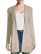 Saks Fifth Avenue Hooded Open Front Cashmere Cardigan