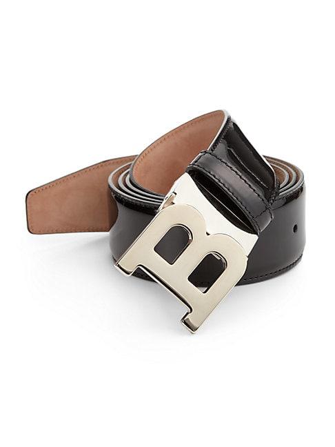 Bally Patent Leather B Buckle Belt