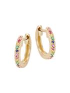 Saks Fifth Avenue 14k Yellow Gold Colored Diamond Hoop Earrings