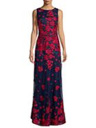 David Meister Floral-print Gown