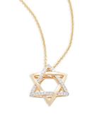 Effy Diamond And 14k Yellow Gold Hexagram Pendant Necklace