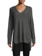 Eileen Fisher V-neck Wool Tunic Top