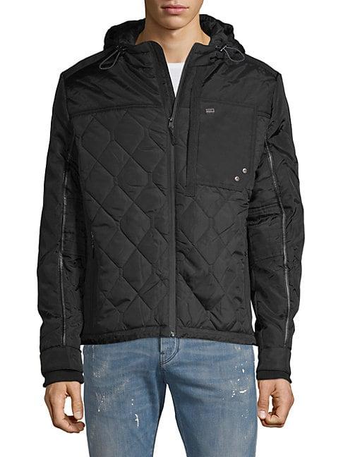Projek Raw Diamond Quilted Hooded Bomber Jacket