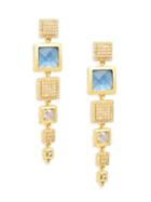 Freida Rothman Goldtone & Cubic Zirconia Linear Earrings