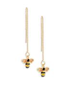 Eye Candy La Honey Bee Chain Threader Earrings