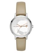 Karl Lagerfeld Camille Stainless Steel Three-hand Leather-strap Watch