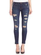 J Brand Ripped Cropped Skinny Jeans