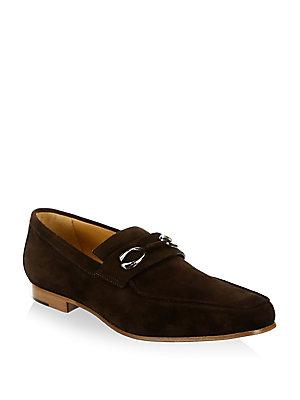 Corthay Cannes Calf Suede Loafers