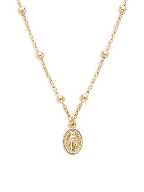 Saks Fifth Avenue Made In Italy 14k Yellow Gold Religious Necklace