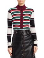 Proenza Schouler Ribbed Rugby Striped Turtleneck Sweater