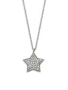 Adornia Fine Jewelry Diamond Star Black Rhodium-plated Sterling Silver Pendant Necklace