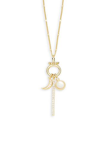 Gorjana Celestial Charm Cubic Zirconia & Mother-of-pearl Pendant Necklace