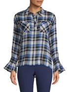 Laundry By Shelli Segal Plaid Collared Top