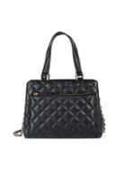 Saks Fifth Avenue Made In Italy Quilted Leather Satchel