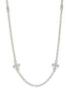 Judith Ripka Sterling Silver Fleur De Lis Chain Necklace