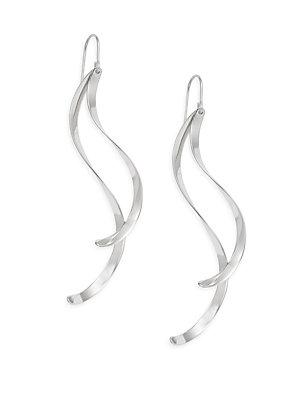Saks Fifth Avenue Sterling Silver Flat Double Twist Drop Earrings