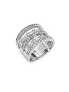 Saks Fifth Avenue Cubic Zirconia Layered Ring- Size 6