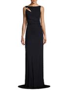 Theia Shirred Jersey Gown