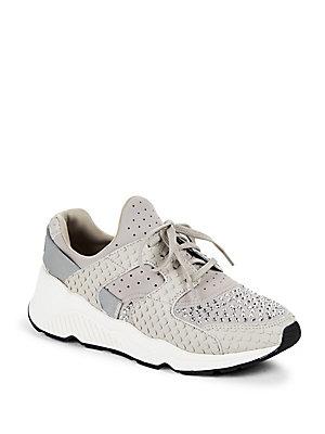 Ash Mood Embellished Lace-up Sneakers