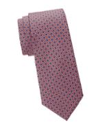 Saks Fifth Avenue Made In Italy Textured Print Silk Tie