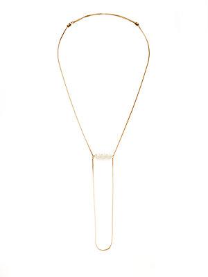 Jules Smith Faux Pearl Box Chain Necklace