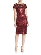 David Meister Sequined Tapestry Dress