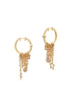 Gabi Rielle 22k Goldplated & White Crystal Huggie Earrings