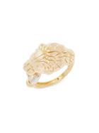Saks Fifth Avenue 14k Yellow Gold & Crystal Lion Head Ring