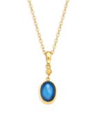 Gurhan Amulet Yellow Gold & Blue Moonstone Pendant Necklace