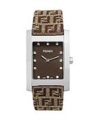 Fendi Classico Stainless Steel & Leather Analog Watch