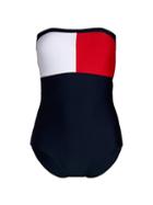 Tommy Hilfiger Bandeau Tommy Flag One-piece Swimsuit