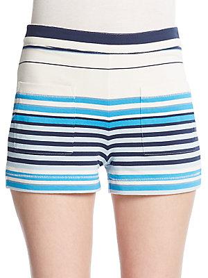 Marc By Marc Jacobs Paradise Striped Cotton Shorts