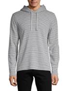 Vince Striped Cotton-blend Hoodie