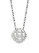 Charles Krypell Tufted Sterling Silver Beaded Pendant Necklace