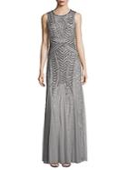 Adrianna Papell Fully Be Gunmetal Gown