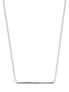 Nephora 14k White Gold & Diamond Bar Pendant Necklace