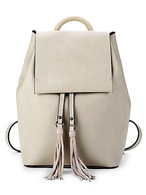 French Connection Alana Tassel Faux Leather Backpack