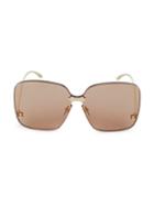 Gucci 45mm Square Sunglasses