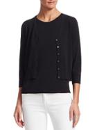 Saks Fifth Avenue Collection V-neck Pointelle Cardigan