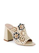 Zac Zac Posen Frances Floral Perforated Leather Mules