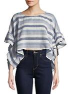Bcbgeneration Striped Rectangle Crop Top